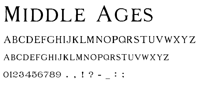 Middle Ages font