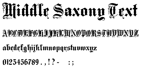 Middle Saxony Text police