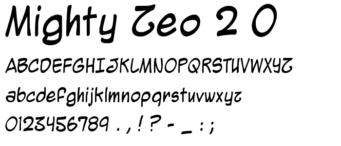 Mighty Zeo 2.0 font