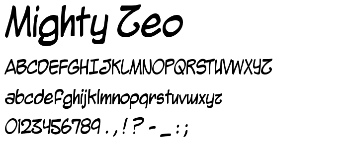 Mighty Zeo font