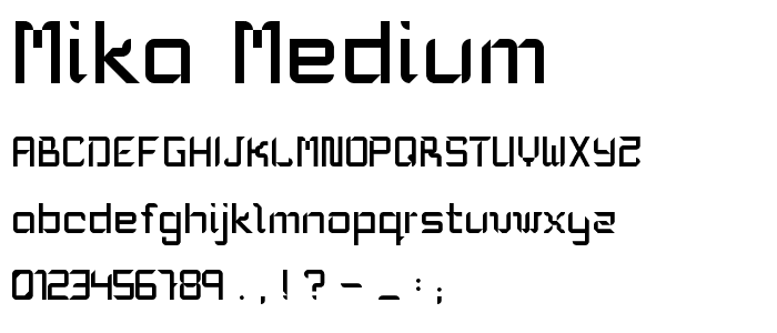 Mika Medium font