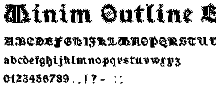 Minim Outline ExtraBold police