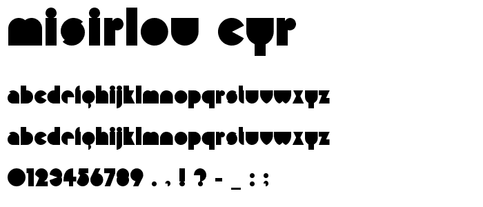 Misirlou Cyr font