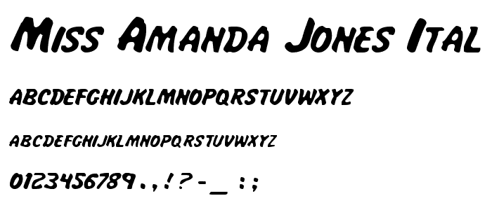 Miss Amanda Jones Ital font