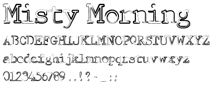 Misty Morning font