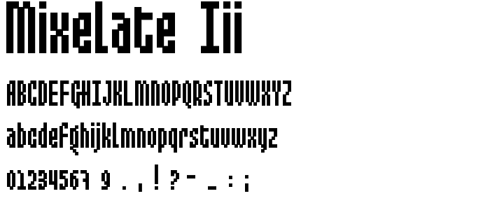 Mixelate III font