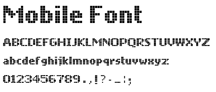 Mobile Font font