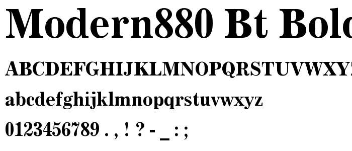 Modern880 BT Bold font