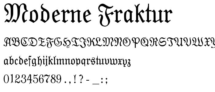 Moderne Fraktur police