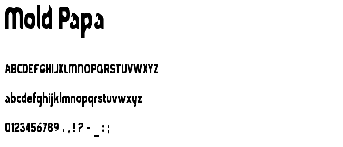 Mold Papa font