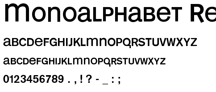 MonoAlphabet Regular font