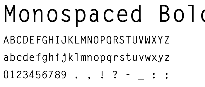 Monospaced Bold police