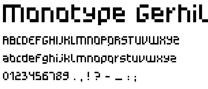 Monotype Gerhilt font