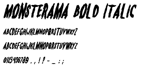 Monsterama Bold Italic police