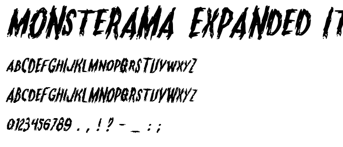 Monsterama Expanded Italic police