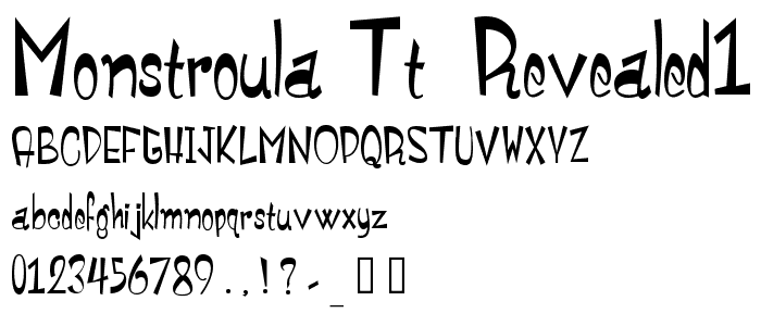 Monstroula TT  Revealed1_0 font