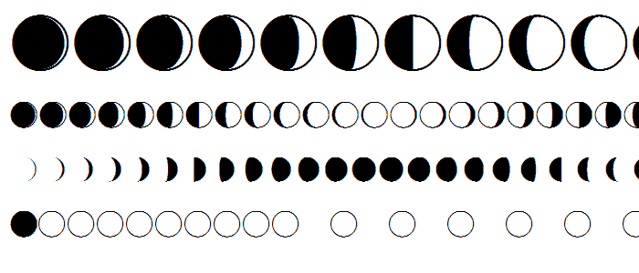 Moon Phases font