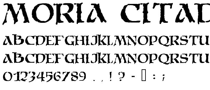 Moria Citadel font