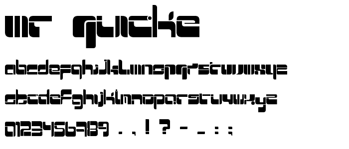 Mr Quicke font