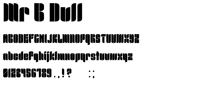 Mr_B Dull font