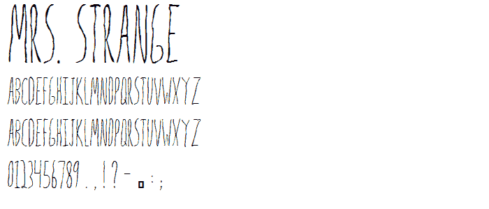 Mrs. Strange font