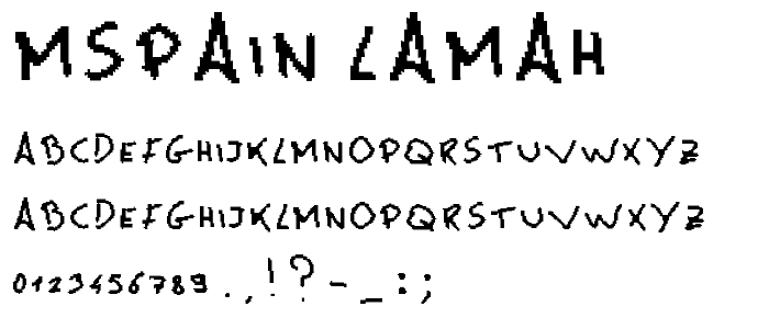 MsPain lamah font