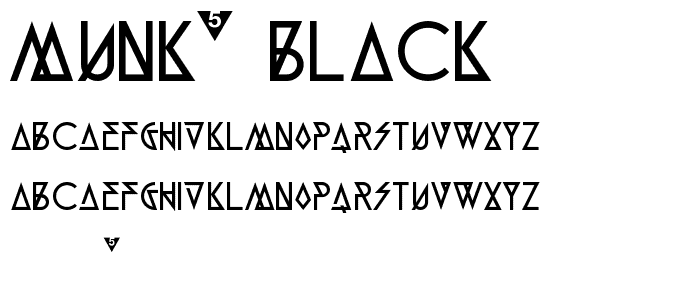 Munk5 Black font