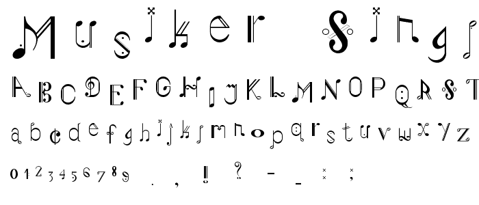 Musiker single font