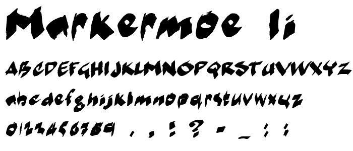 markerMoe II font