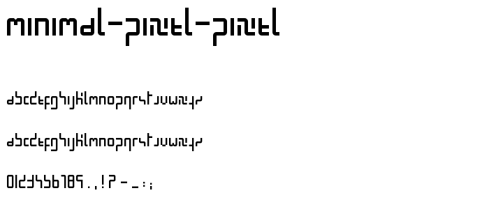 minimal pixel pixel font