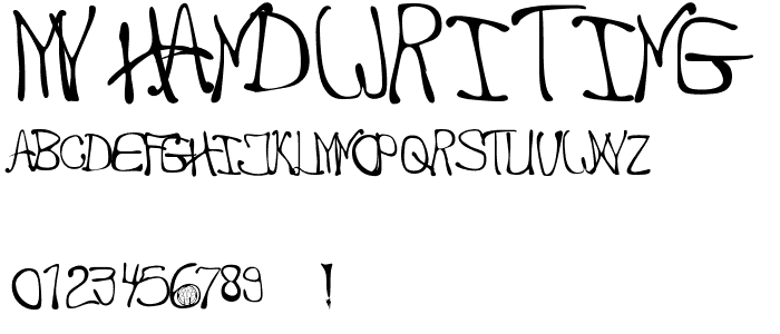 my handwriting font