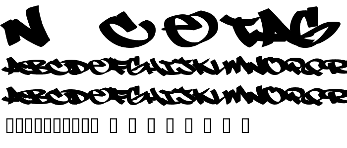 N & C E Tag font