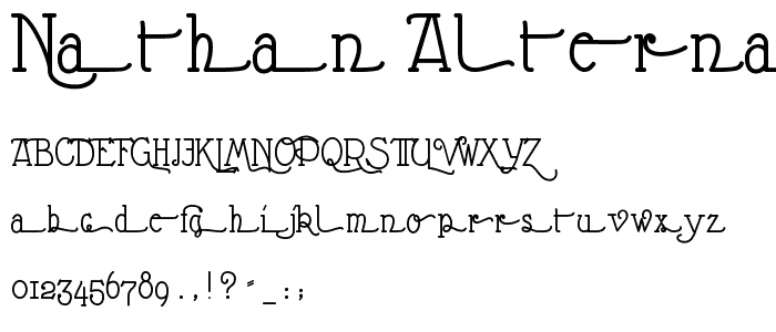 Nathan Alternates font