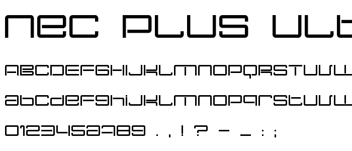 Nec plus ultra font