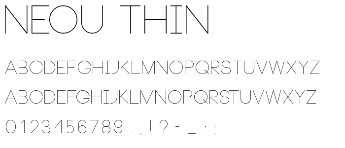 Neou Thin font