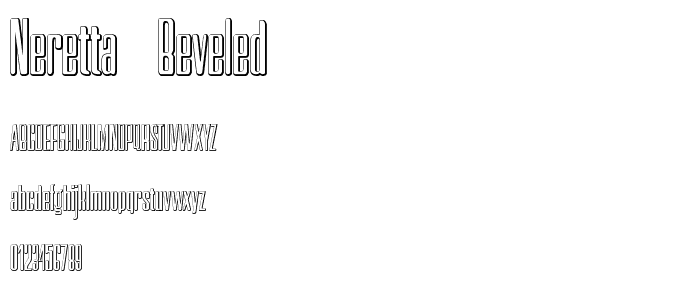 Neretta Beveled font