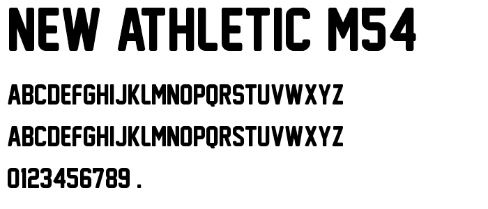 New Athletic M54 font