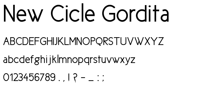 New Cicle Gordita font