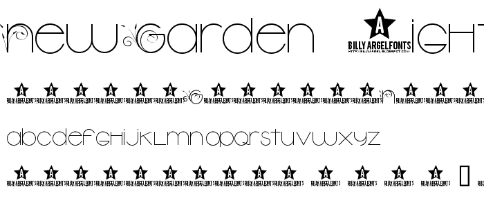 New Garden  Light font