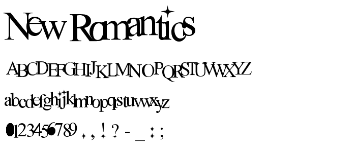 New Romantics font