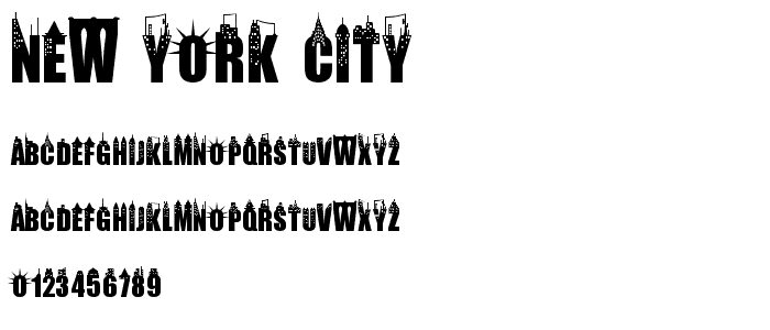 New York City font