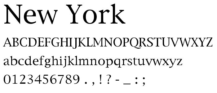 New York font