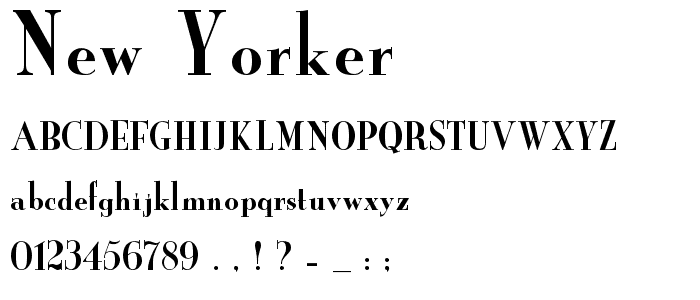 New Yorker font