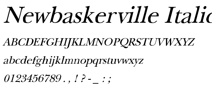 NewBaskerville Italic font