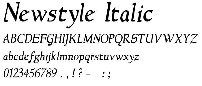 NewStyle Italic police