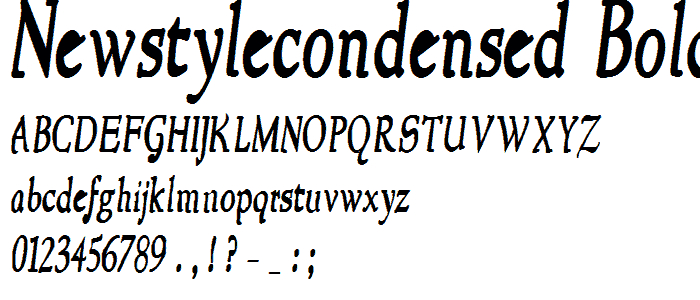 NewStyleCondensed Bold Italic font