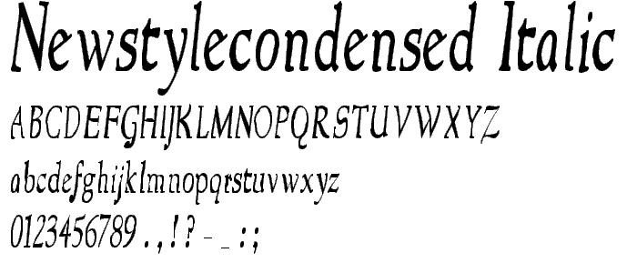 NewStyleCondensed Italic police