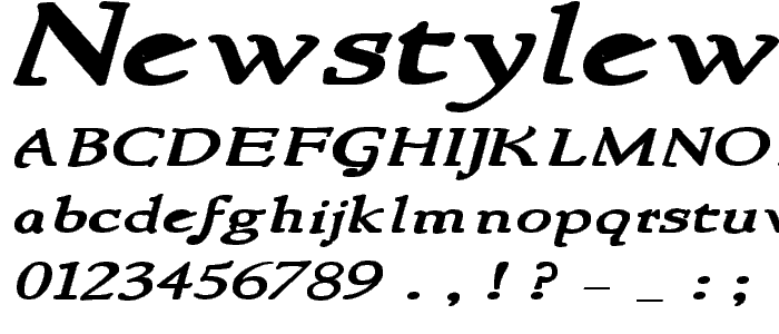 NewStyleWide Bold Italic police