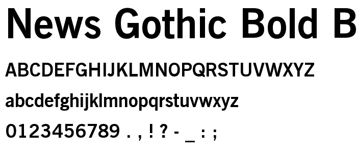 News Gothic Bold BT font