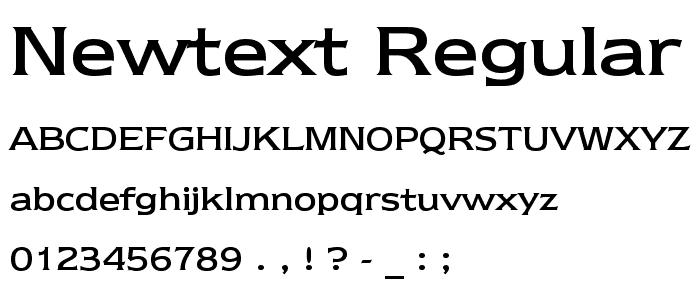 Newtext Regular BT font